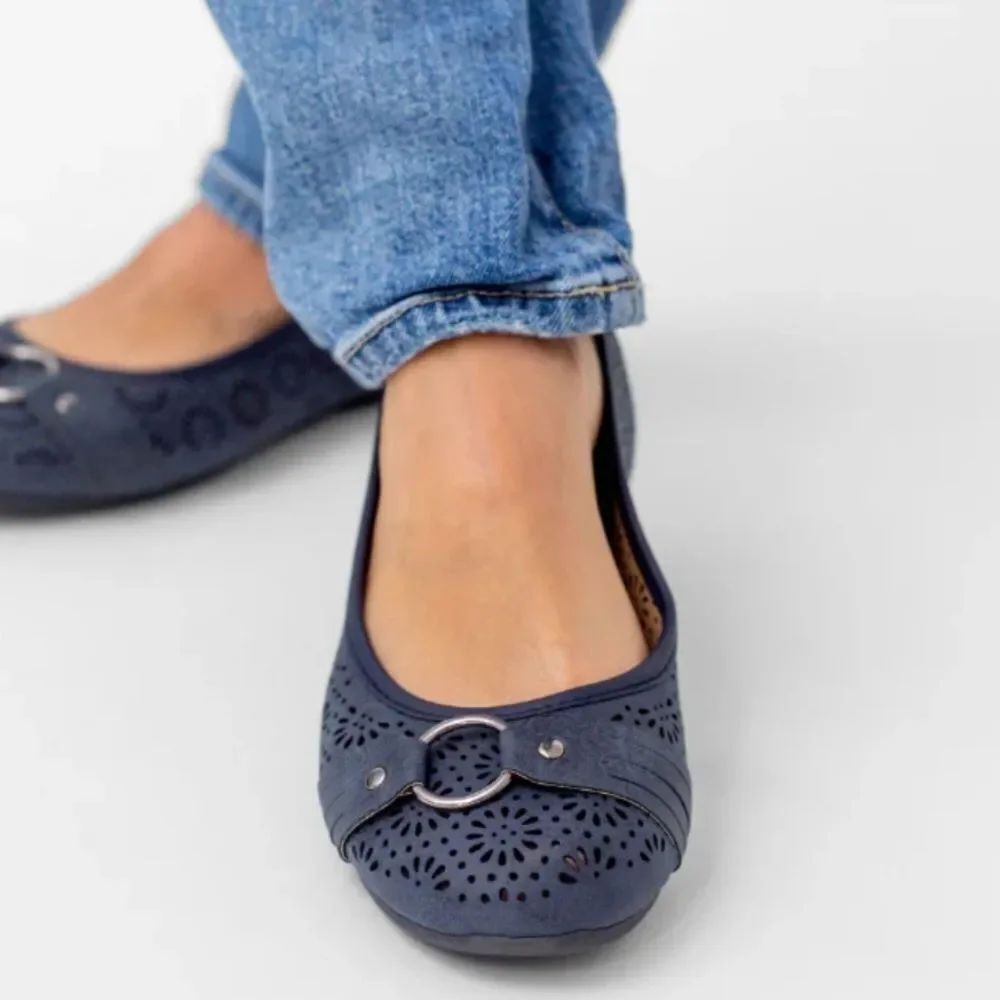 BRAND NEW HARBORDSIDES ROUND-TOE CUT OUT O-Ring BAND FLAT SHOE